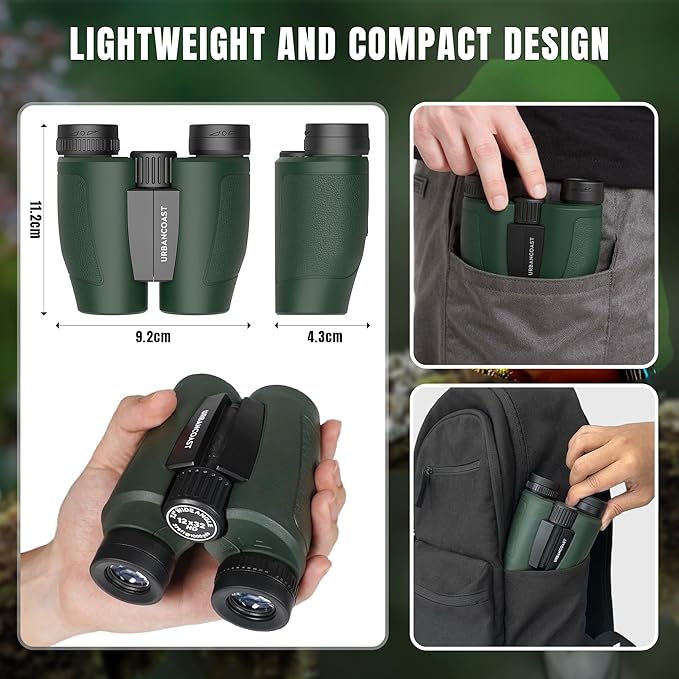 12x32 Compact Binoculars for Adults and Kids