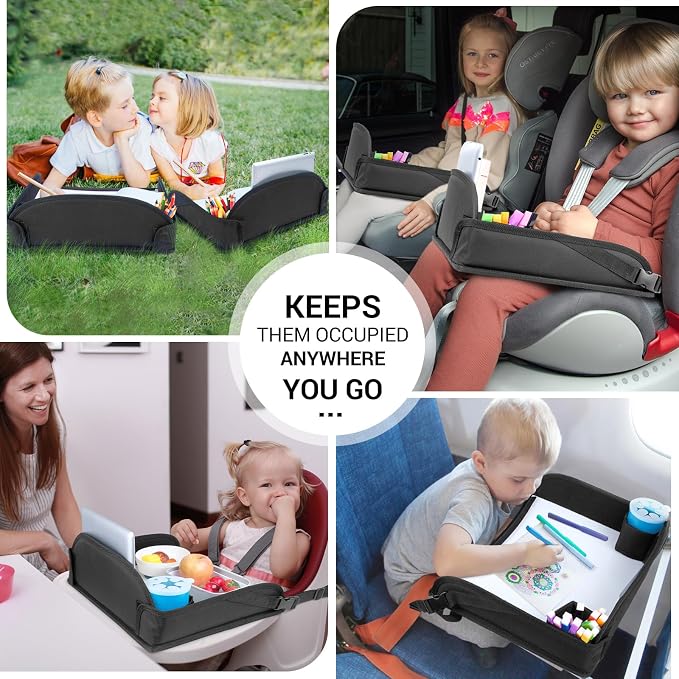 COOLBEBE Kids Travel Tray for Toddler Car Seat, Travel Tray for Airplane
