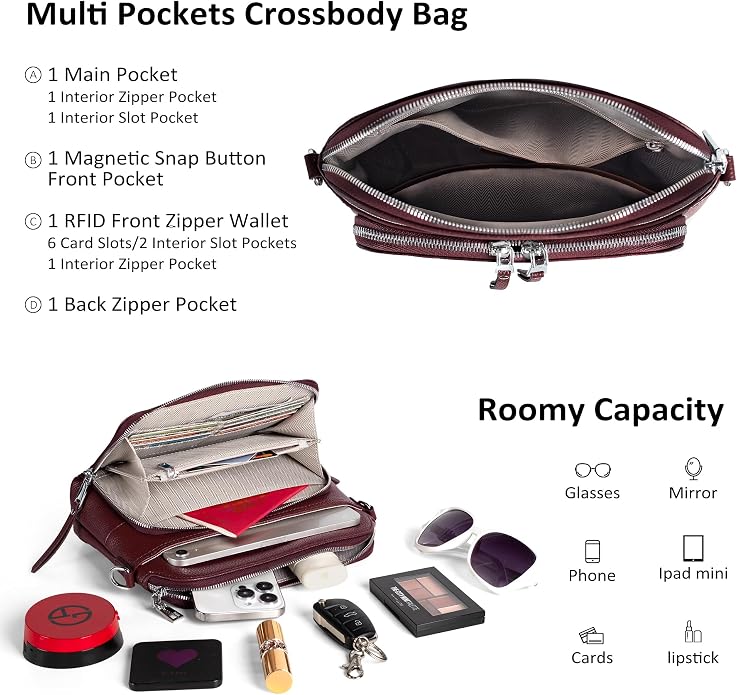 befen Genuine Leather Crossbody Purses