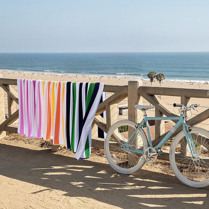 Bornbay Large Beach Towel Oversized - 40"X70" Big Cute Beach Towels, Extra Large Plush Thick Pool Towel, XL Wide Fluffy Yellow Swimming Towel Oversize for Adults Mens Women
