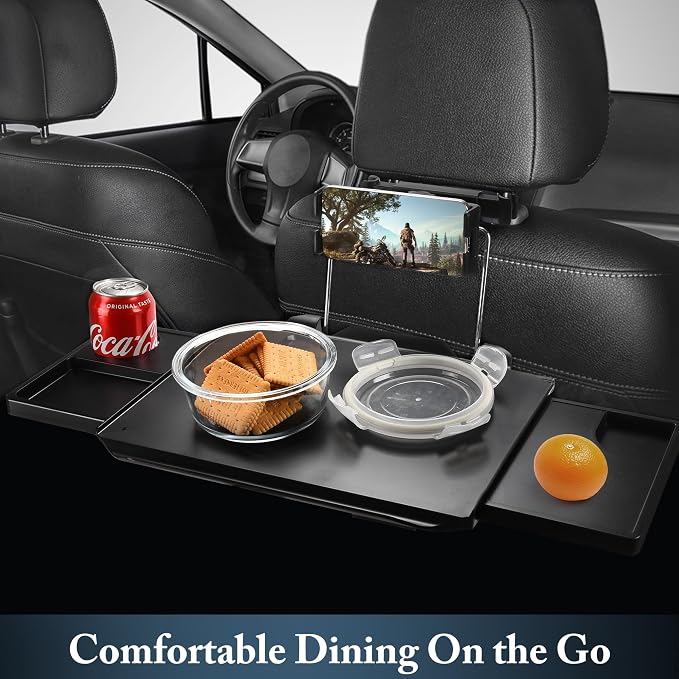 2-in-1 Car Steering Wheel Tray & Back Seat Table