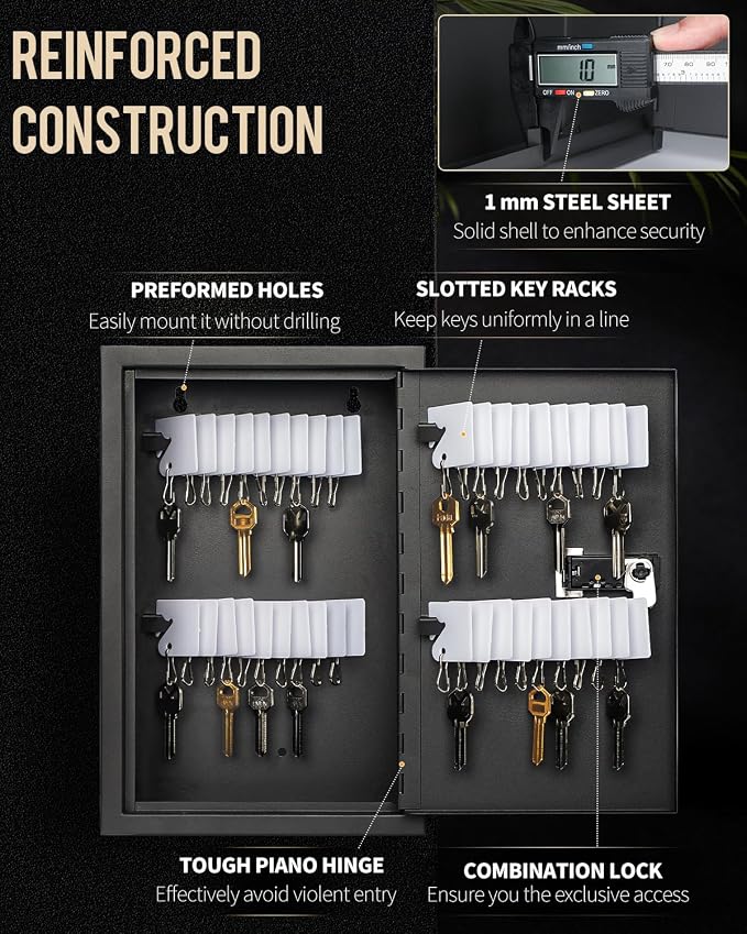 Uniclife 40 Position Slotted Key Cabinet