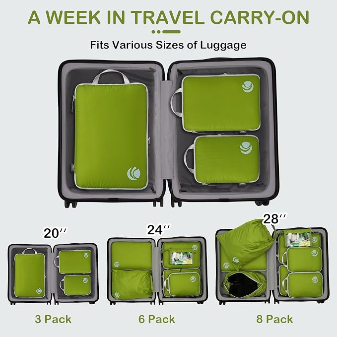 Cipway Compression Packing Cubes, Ultralight Luggage Organizer Bags, Travel