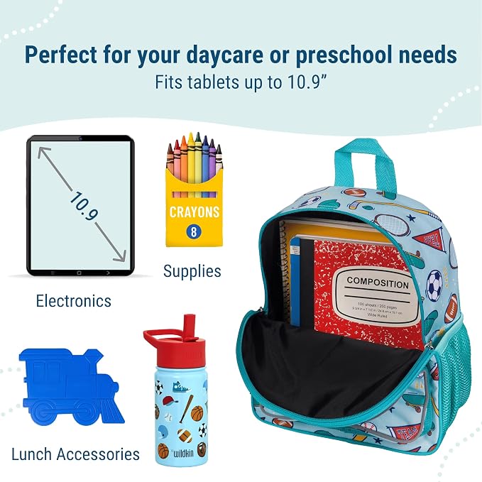 Wildkin 12-inch Kids Backpack – Padded, Adjustable
