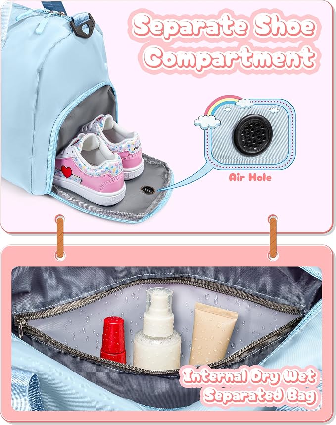 Gifts for 3 4 5 6 7 8 9 Year Old Girls-Girl Gym Bag