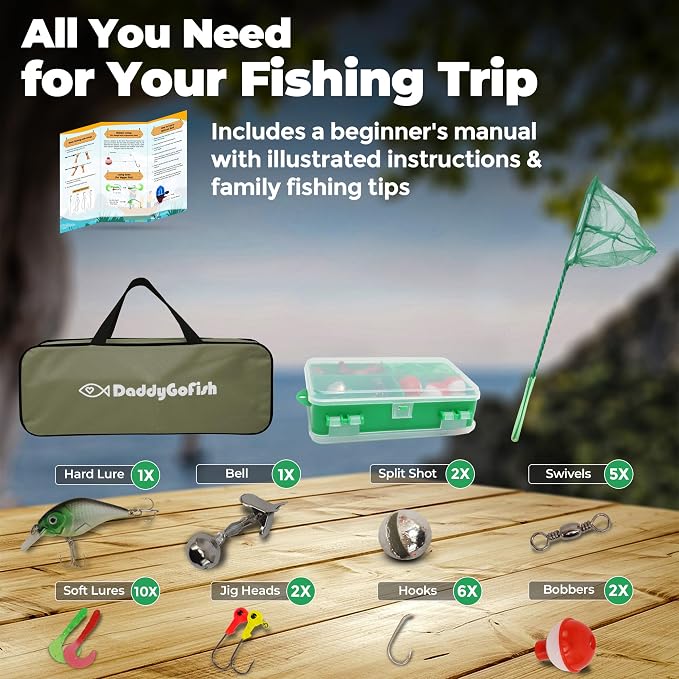 DaddyGoFish Kids Fishing Pole