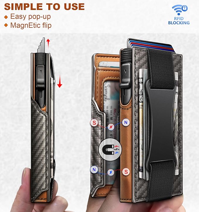 BULLIANT Men Wallet Gift Boxed, Slim Front Pocket Wallet Money Clip Card Holder