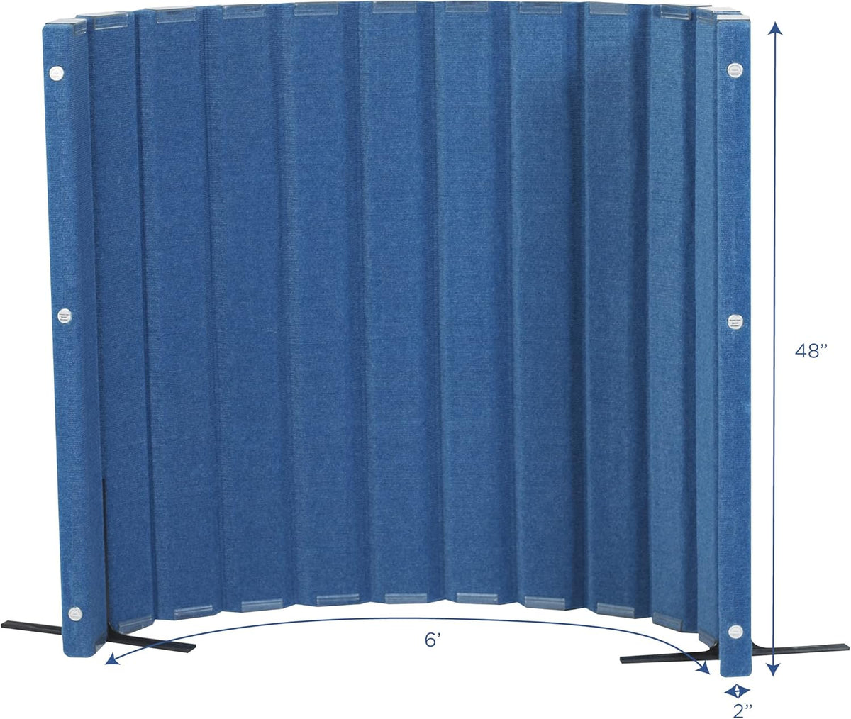 Children’s Factory 48" x 6' Quiet Divider With Sound Dampening Panels, Freestanding Room Divider Wall, Blueberry