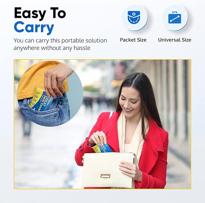 Toilet Seat Covers Disposable Flushable Travel Pack of 50 XL-Disposable Toilet