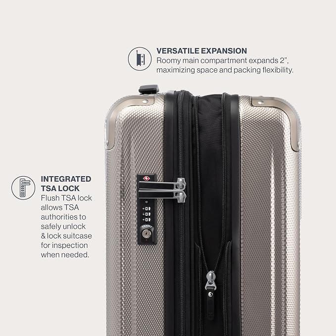 Travelpro Pathways 3 Hardside Expandable Luggage, 8 Spinner Wheels, Lightweight