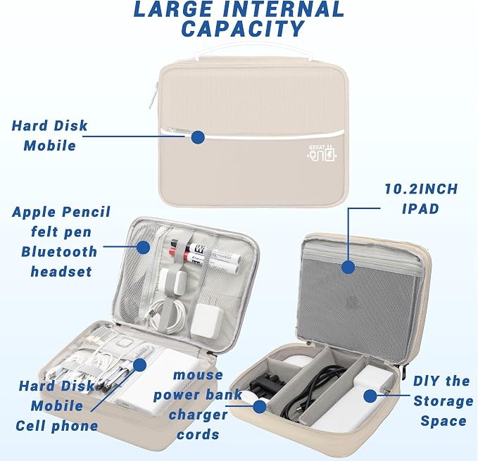 Electronics Organizer, Portable Cable Organizer Bags, Waterproof Electronic