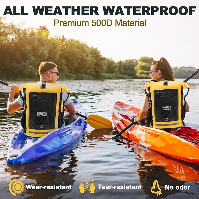 Waterproof Backpack Dry Bag 35L/55L/85L – Heavy Duty Roll-Top Hiking Backpack