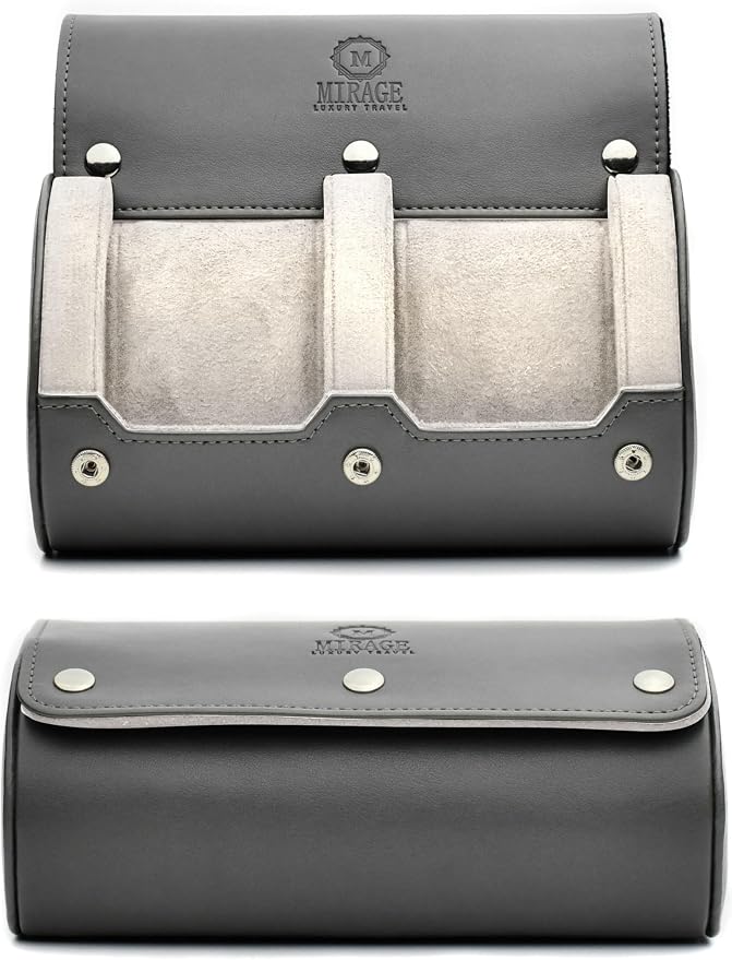 2 Watch Roll Travel Case for Men