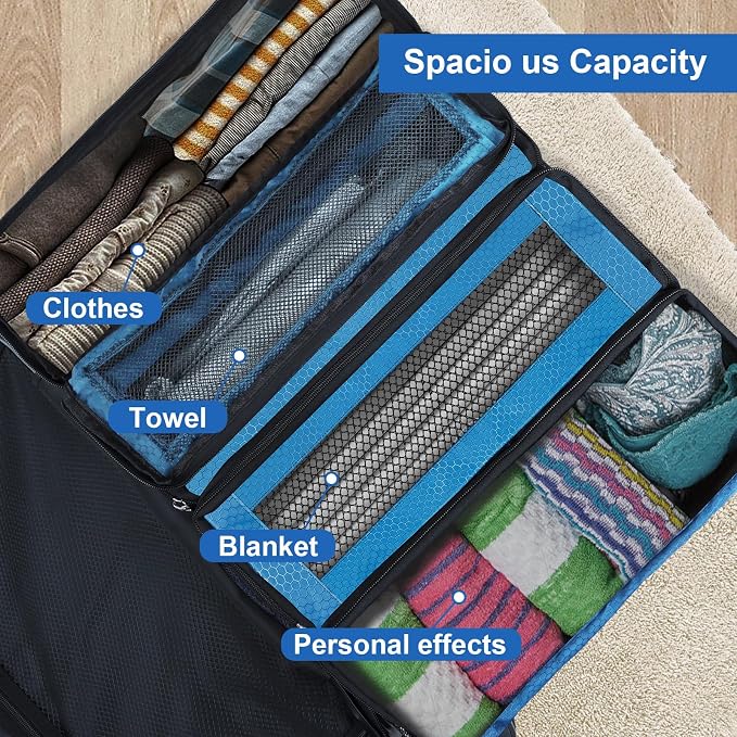Suitcase Organizer, Travel Luggage Organizer Portable Hanging Travel Shelves