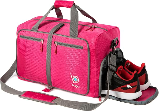 Bago Foldable Duffel Bags for Traveling Women & Men - 60L Medium Packable