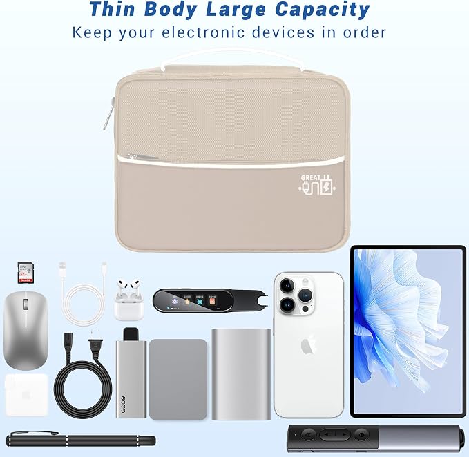 Electronics Organizer, Portable Cable Organizer Bags, Waterproof Electronic