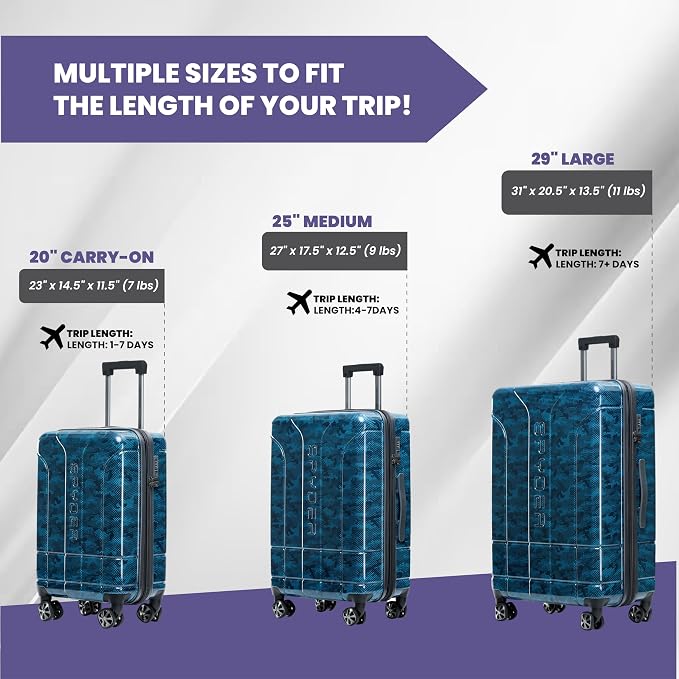 Spyder Matrix 29 Inch Large Checked Luggage Expandable Hardside Upright Suitcase