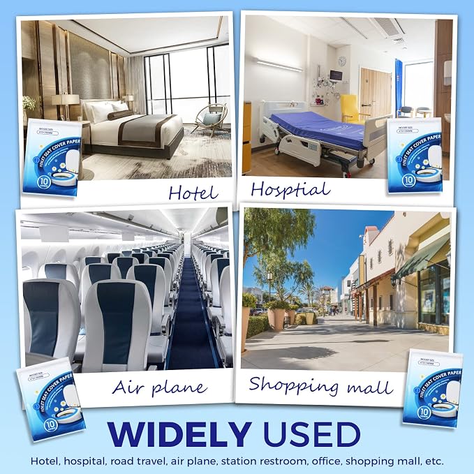 YGDZ Toilet Seat Covers Disposable, XL Flushable Toilet Seat Covers Travel
