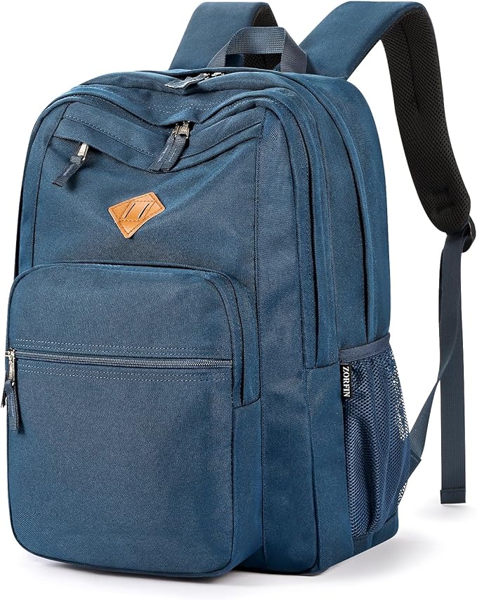ZORFIN 26L Backpack for College, and Travel: Water Resistant Bookbag