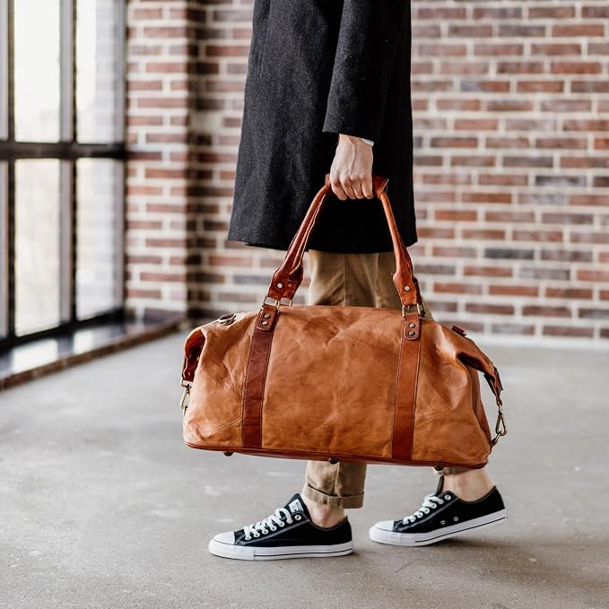 Berliner Bags Vintage Leather Duffle Bag München