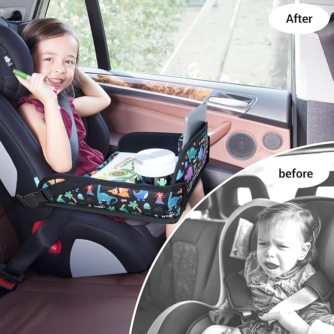 COOLBEBE Kids Travel Tray for Toddler Car Seat, Travel Tray for Airplane