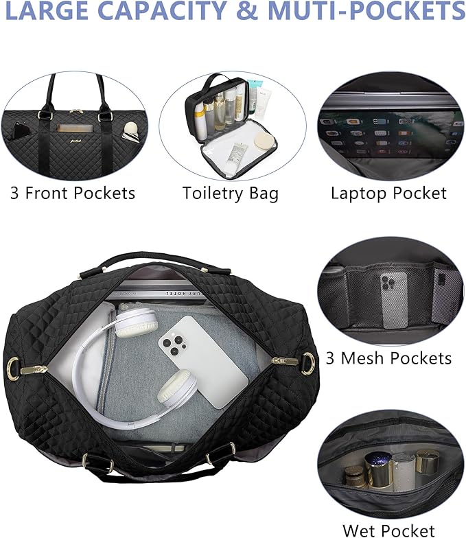 Women Weekender Travel Duffle Bag: Travel Duffel Overnight Bags