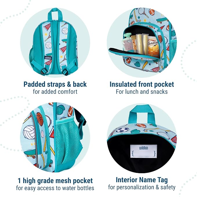 Wildkin 12-inch Kids Backpack – Padded, Adjustable