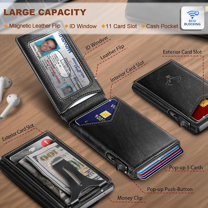 BULLIANT Men Wallet, Money Clip Wallet Slim