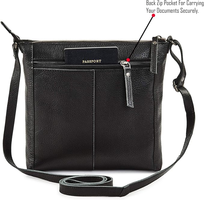 Small Soft Genuine Leather Crossbody Purse Women’s Sling Crossover Shoulder