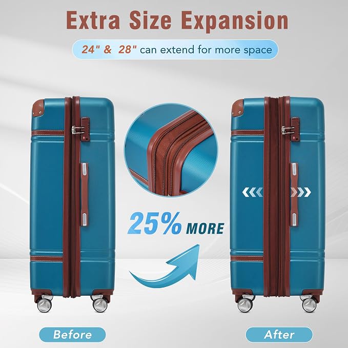 Merax Luggage Set 2 Piece Suitcase Set