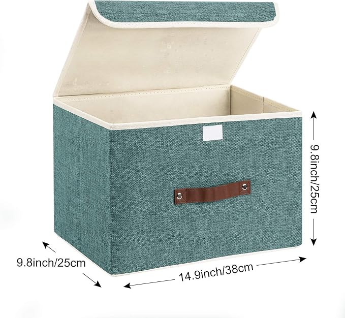 TYEERS Collapsible Storage Boxes, Washable Fabric Storage Bins