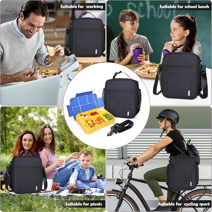 NOL Nylon Waterproof Kids Lunch Bag, Insulated Lunch Bag, Lunch box Cooler