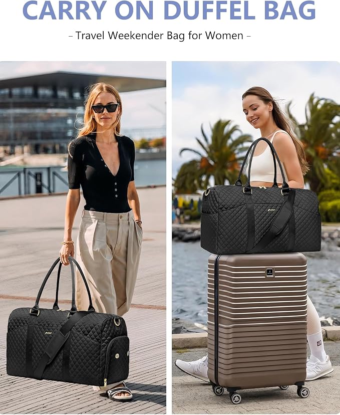Women Weekender Travel Duffle Bag: Travel Duffel Overnight Bags