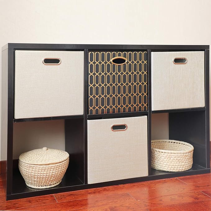 Posprica Storage Cube Basket Bins, 13×13 Foldable Storage Boxes