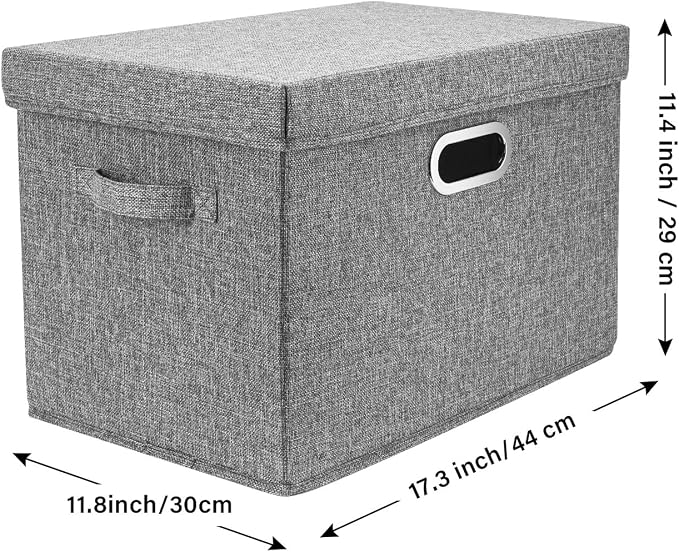 TYEERS Large Storage Bins with Lids, Collapsible, Fabric Storage Boxes