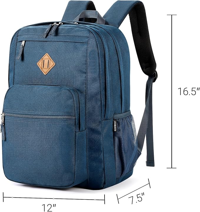 ZORFIN 26L Backpack for College, and Travel: Water Resistant Bookbag
