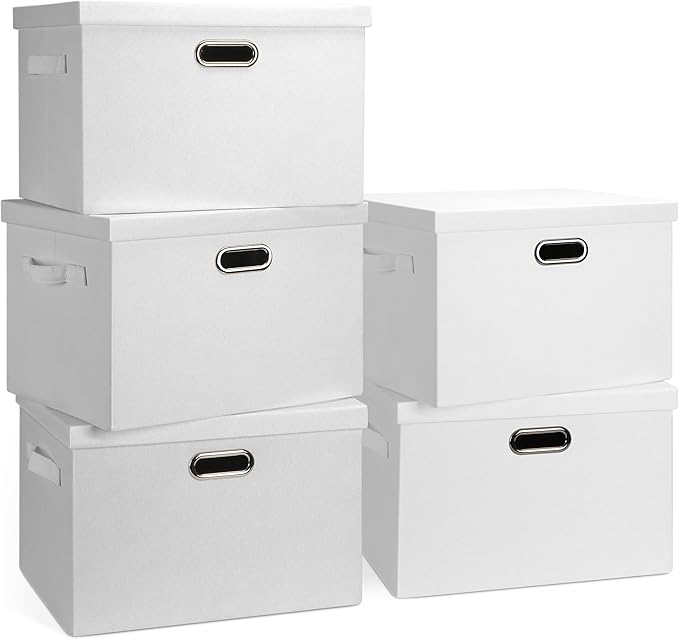 Large 17" 36 Quart Collapsible Stackable Storage Bins