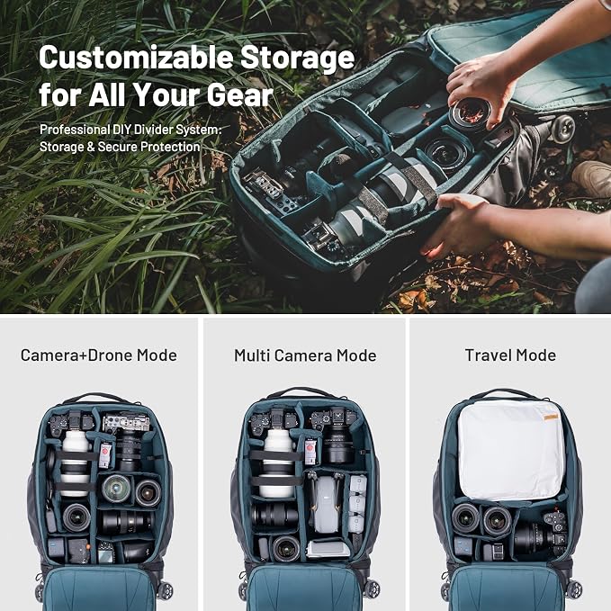 PGYTECH 2-in-1 Roller Camera Backpack, DSLR/SLR/Mirrorless Bag