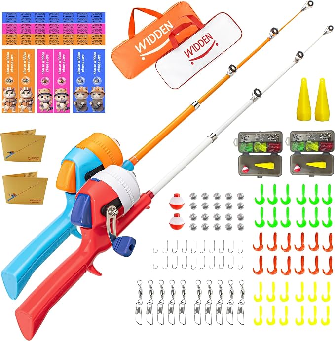 Kids Fishing Pole, Telescopic Fishing Rod, Toddler Collapsible Fishing Rod and