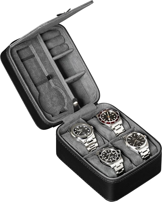 ROTHWELL 5 Watch Travel Case Storage Organizer