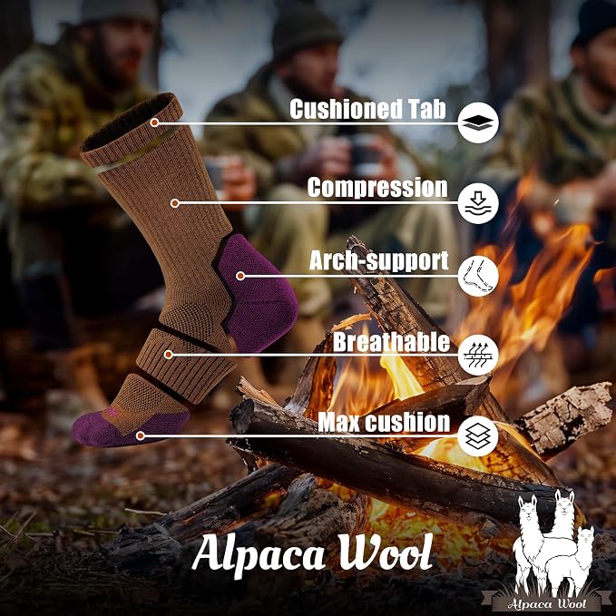 Alpaca Wool Hunting Socks 2 pairs