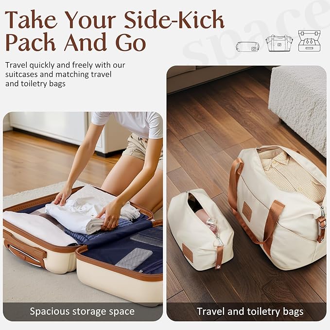 Coolife Suitcase Set 3 Piece Luggage Set Carry On Hardside Luggage