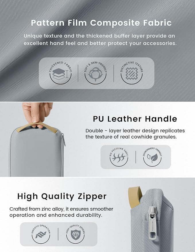 Travelkin Travel Cord Organizer, Small Electronic Organizer Travel Case