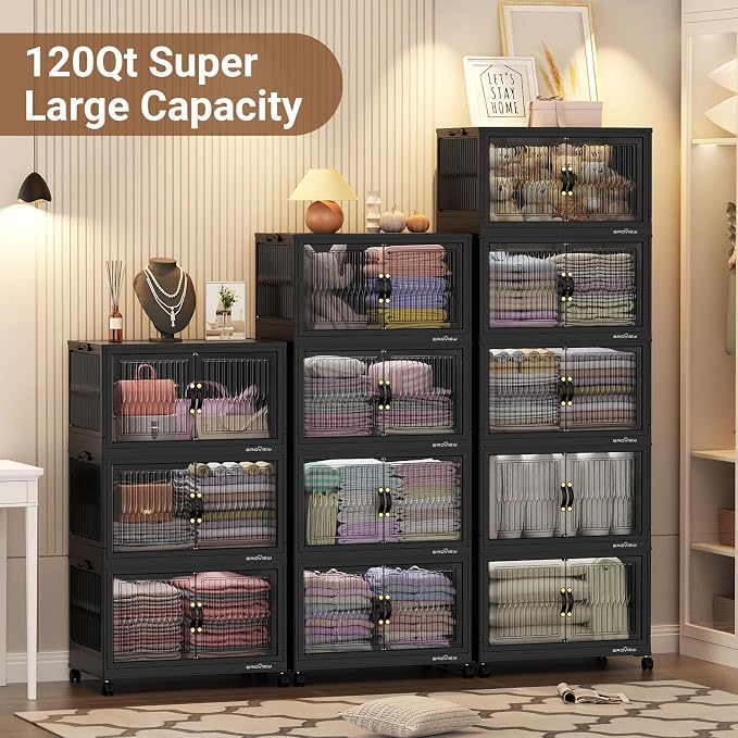 BROVIEW 480Qt Stackable Storage Bins