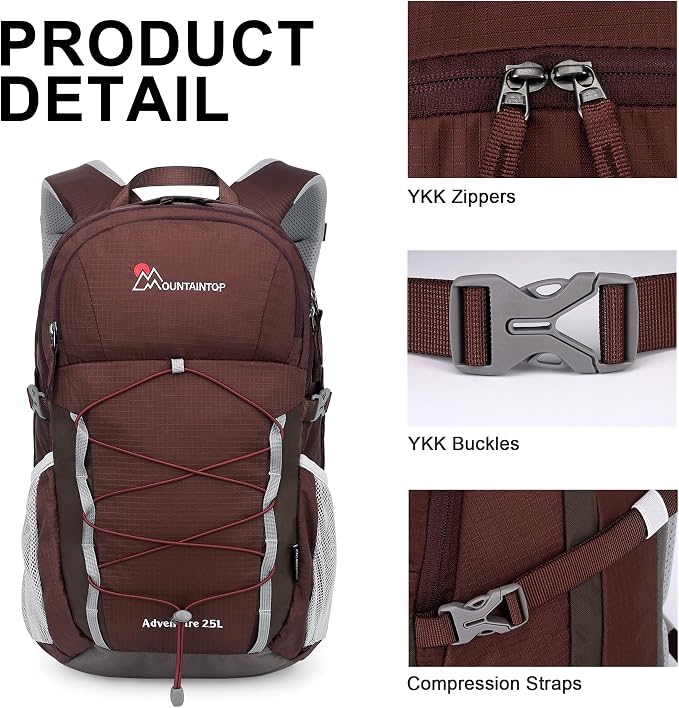 MOUNTAINTOP 25L/40L Hiking Backpack, Lightweight Travel Backpack