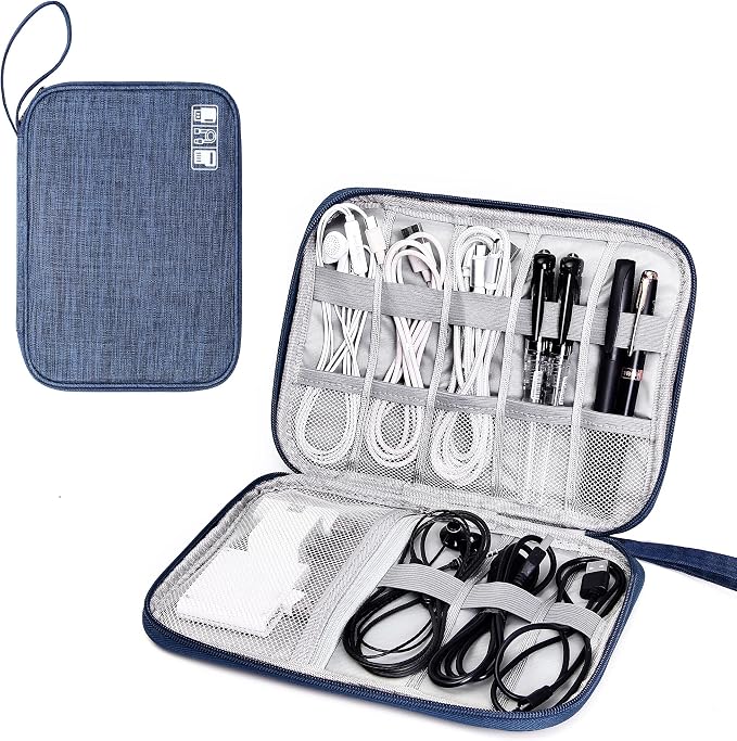 SELLYFELLY Travel Electronics Organizer Portable Cable Organizer Bag
