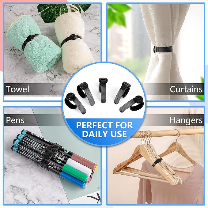 120 PCS 5/6/8 Inch Cord Wraps for Charging Cords – Data Cable Organizer Ties –