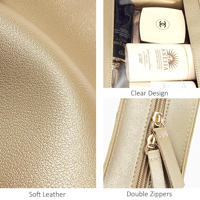 LETGO Clear Makeup Bags, TSA Approved Toiletry Bag