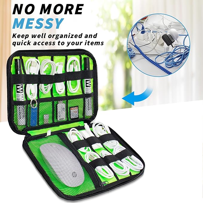 Electronics Organizer, Travel Cord Organizer Pouch, Portable Cable Organizer