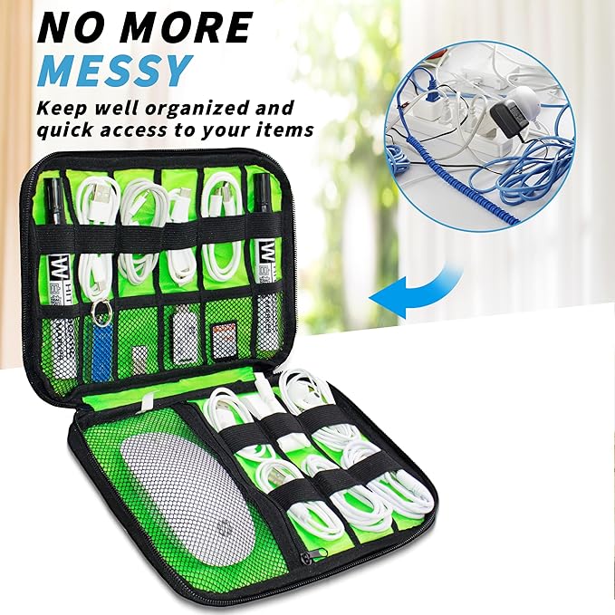 Electronics Organizer, Travel Cord Organizer Pouch, Portable Cable Organizer